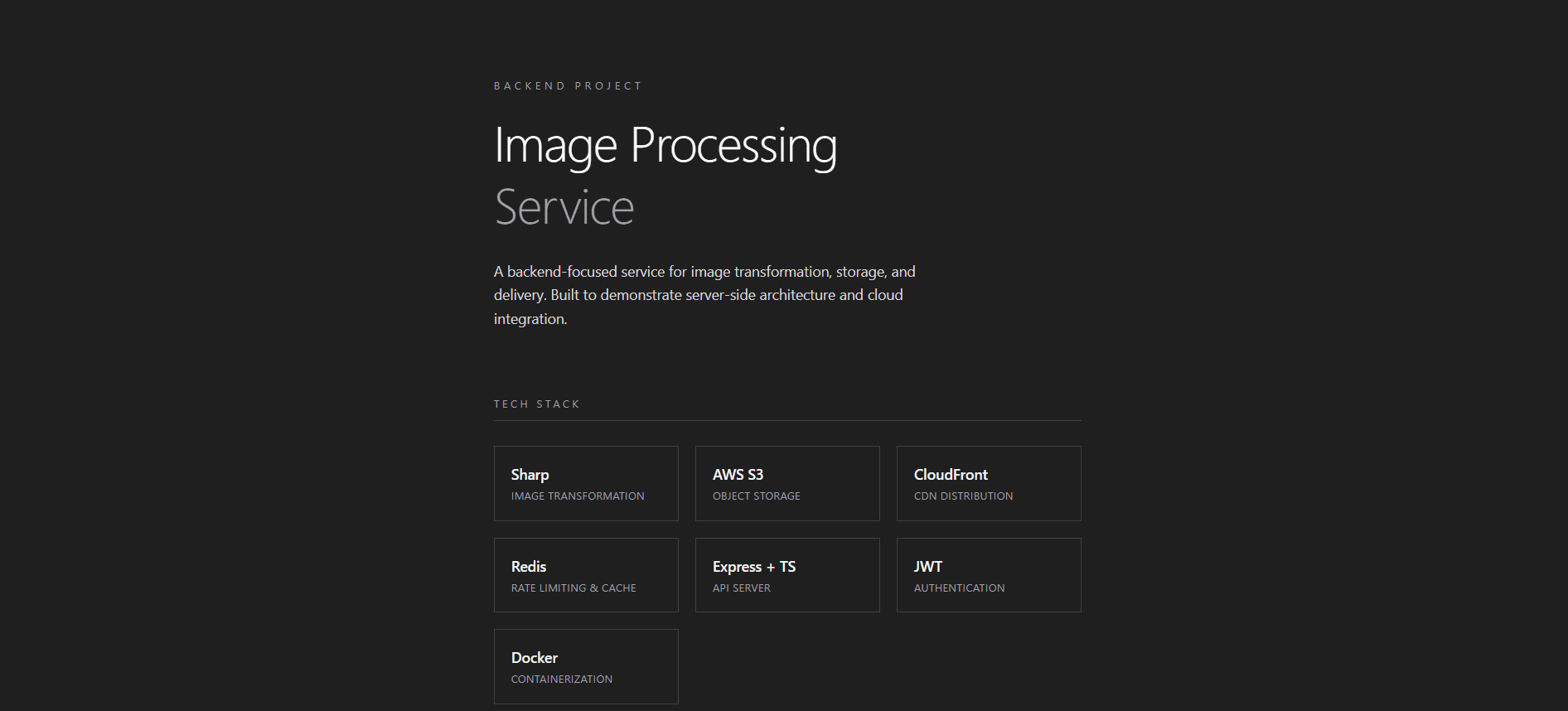 Image Processing Service screenshot